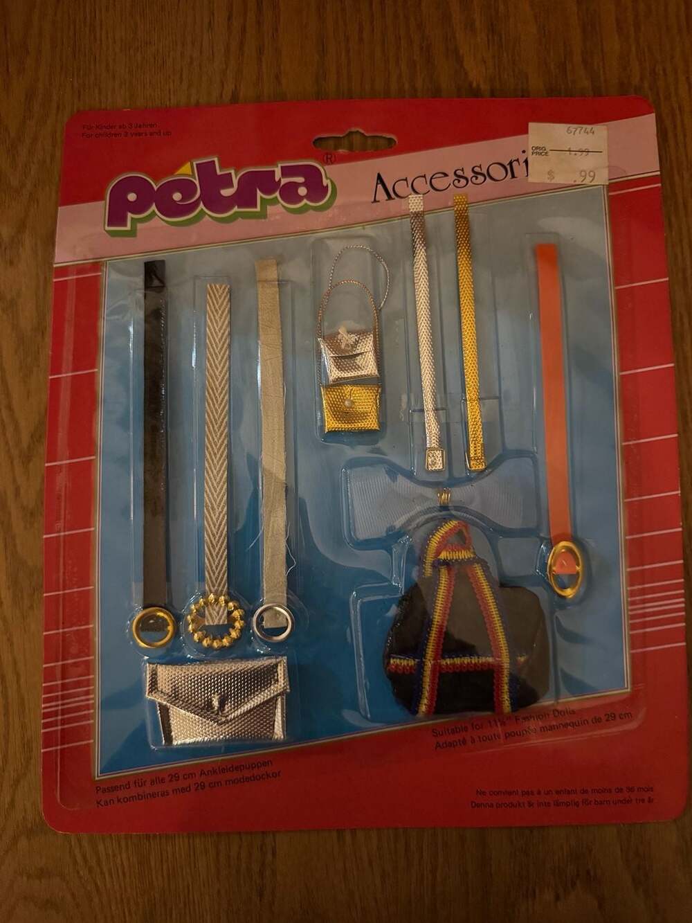 Vintage Petra Doll Accessories Fashion Set for 11.5-inch Dolls by Plasty